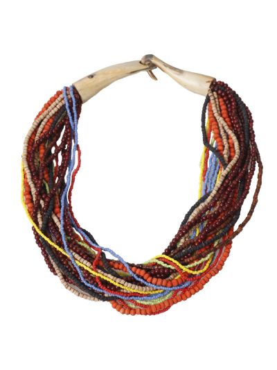 Kralenketting met houtensluiting