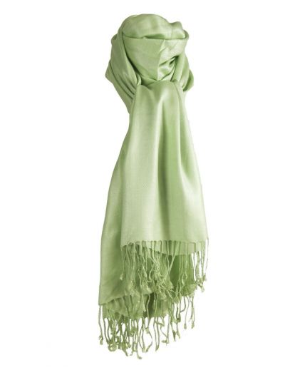 Lichtgroene pashmina sjaal