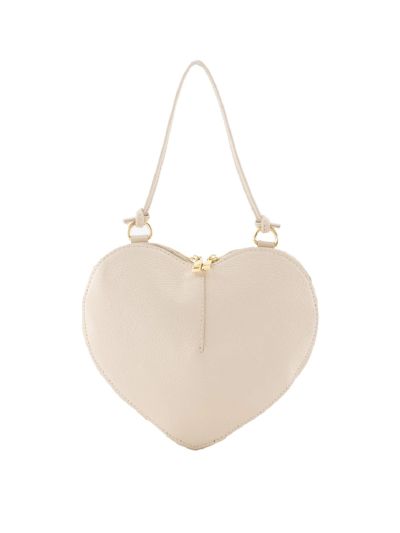 Abby hartvormige grain lederen crossbodytas 