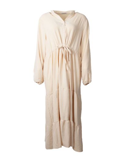 Effen beige maxi-jurk 