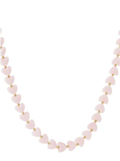 Hartjes kralenketting met marmer effect