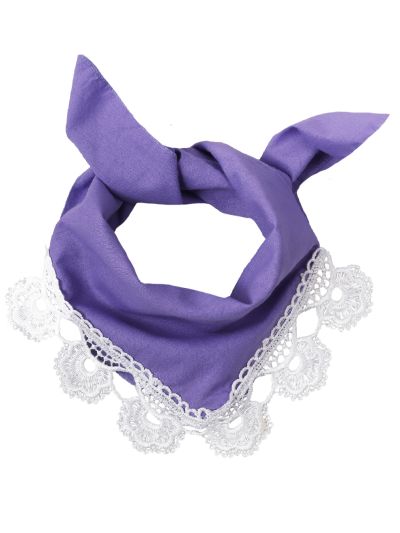 Jessy – Lila bandana met kant