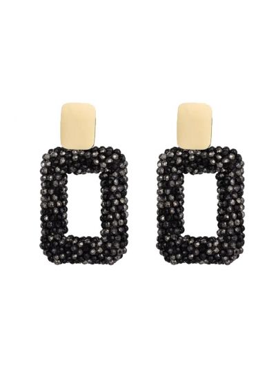 Lilly statement oorbellen in zwart
