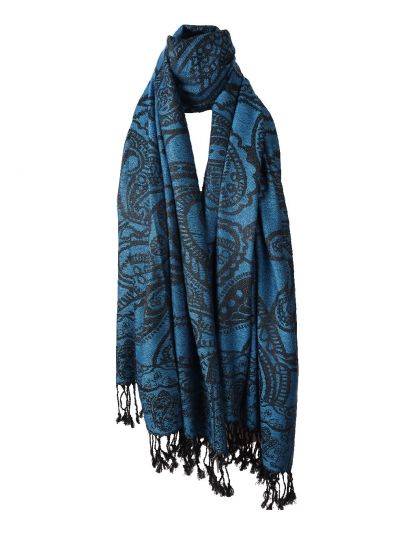 Lizz pashmina sjaal in turquoise