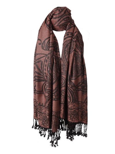 Lizz pashmina sjaal in de kleur roest