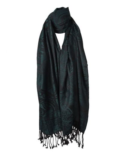 Lizz pashmina sjaal in donkergroen