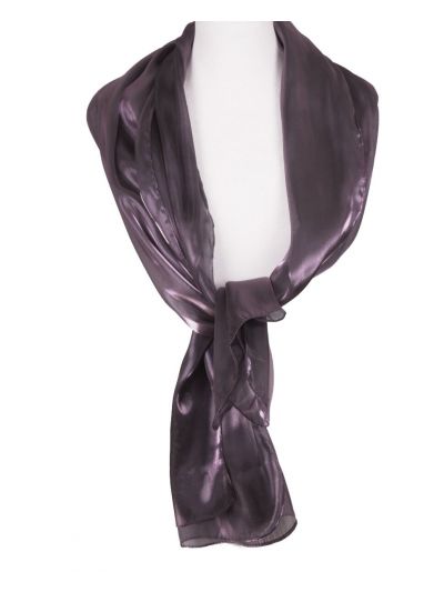 Glanzende mauve kleurige organza stola
