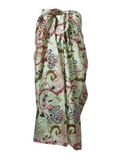 Annika pareo in mintgroen met bloemenprint