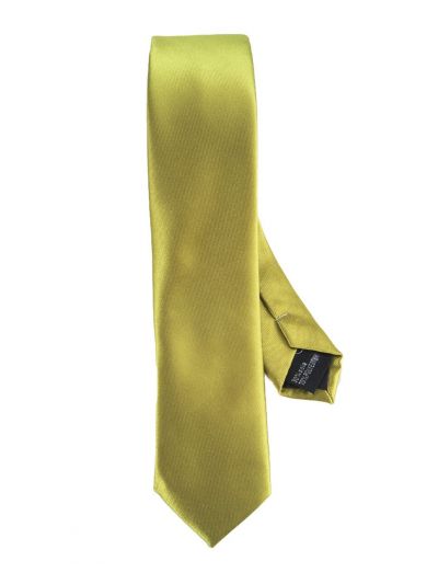 Olijfgroene zijde-blend stropdas