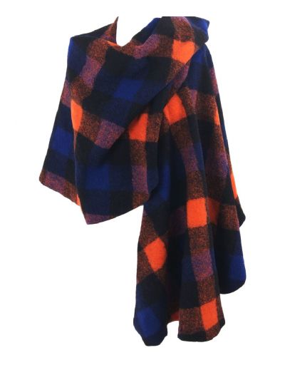 Omslagdoek met meerkleurige ruiten