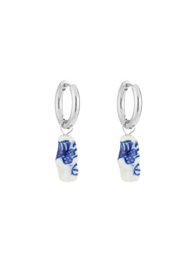 Oorbellen in zilver met klompjes