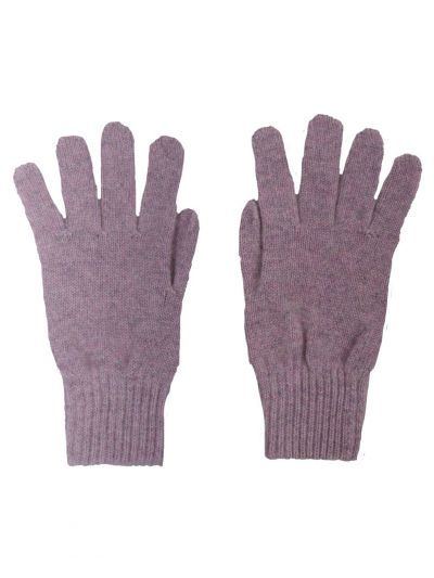 Fijn gebreide oudroze 100% kasjmier handschoenen