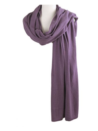 Kasjmier-blend sjaal/omslagdoek in de kleur mauve 
