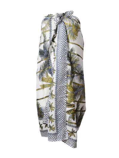 Lesley pareo met palmbomen print in groen