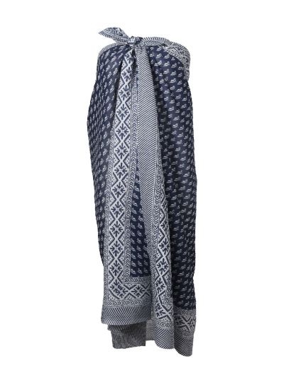 Anne sarong in marineblauw en wit