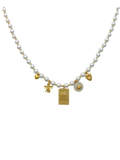 Parelketting met bedels
