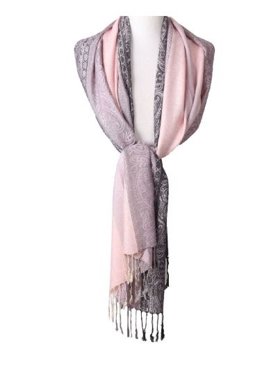 Pashmina sjaal in roze tinten