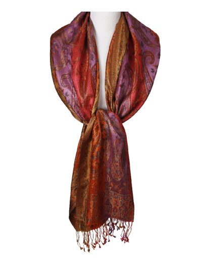 Kleurrijke zijde pashmina sjaal