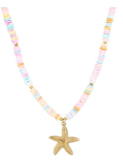 Kralenketting met zeester hanger