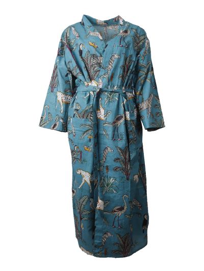 Kimono met tropische dierenprint