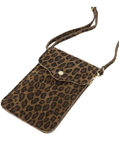 Leopard suède telefoontasje