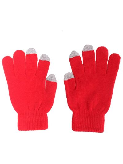 Rode iGloves Touchscreen handschoenen met Etip vingertoppen