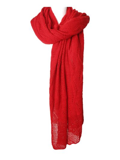 Claire Omslagdoek – gehaakt in rood