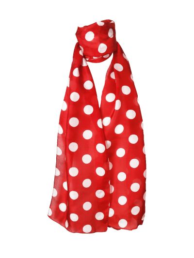 Zijden sjaal met polka dot stippen