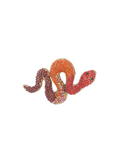 Slang broche met strass