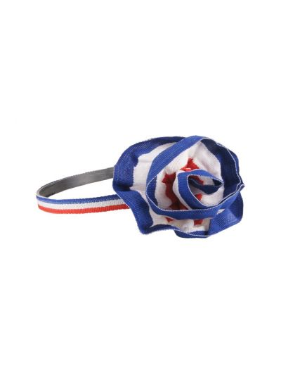 Rood-wit-blauwe diadeem met rozet