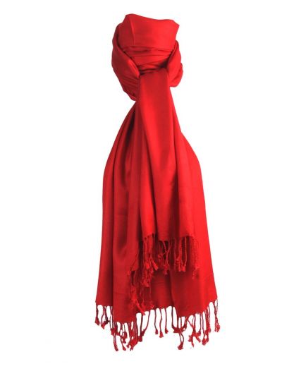 Rode pashmina sjaal