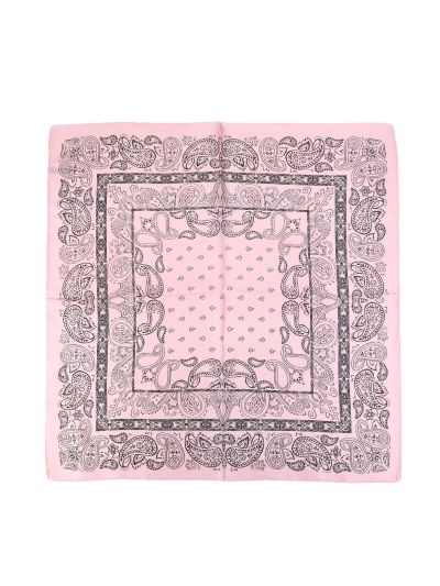 Vierkant satijn sjaaltje met bandana print
