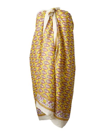 Elise sarong in geel en roze