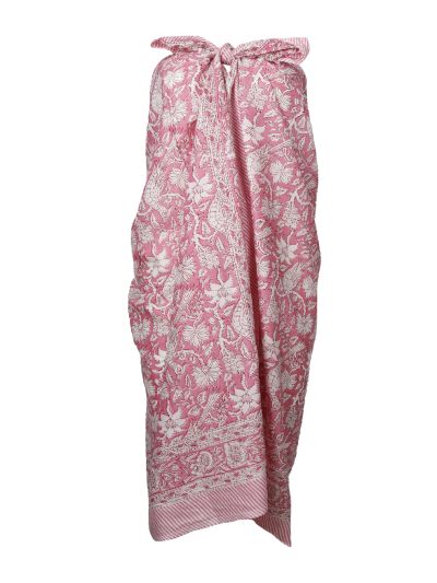 Kelly sarong in roze met bloemenprint