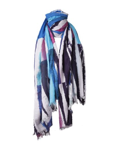 Sjaal met abstracte print