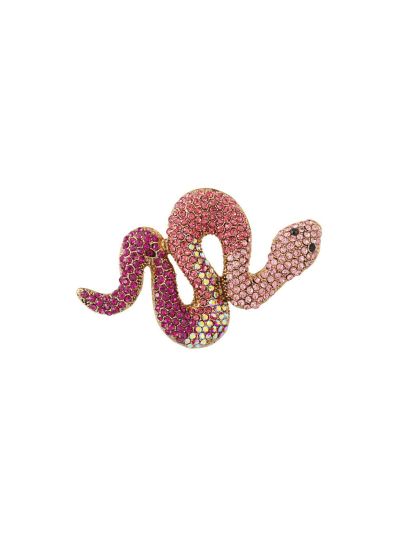Slang broche met strass