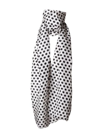 Zijden sjaaltje met polka dot stippen