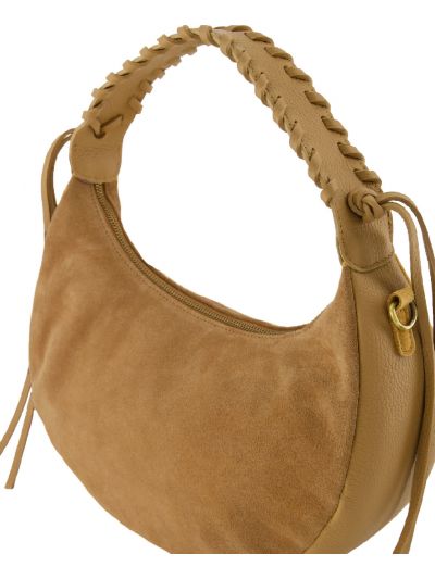 Ava suéde handtas in camel