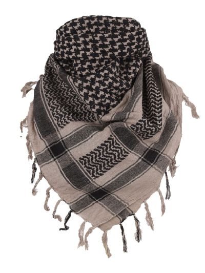 Arafat/PLO sjaal in taupe en zwart