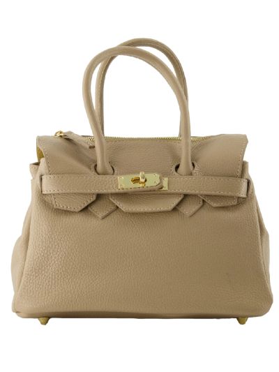 Yara lederen handtas – Taupe