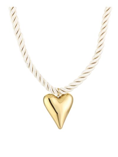 Touwketting met XL hart