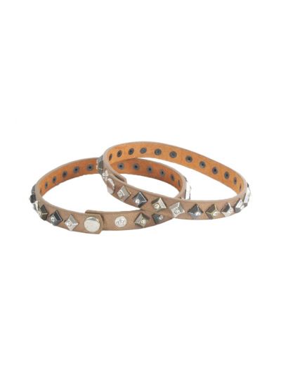 trendy set goudkleurige laars riempjes met studs en strass