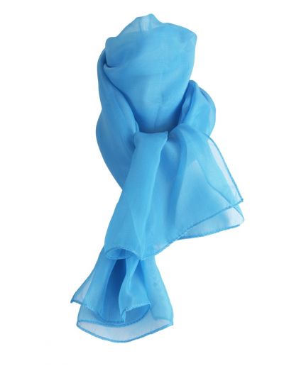 Aqua effen voile sjaal