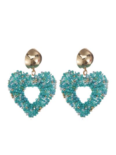 Statement oorbellen in turquoise