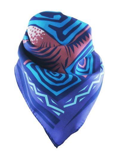 Twill zijden halsdoek met sterrenbeeld Boogschutter