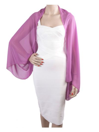 Orchidee roze crêpe voile bolero stola