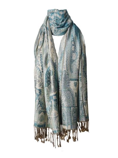 Vera pashmina sjaal met ornamentpatroon