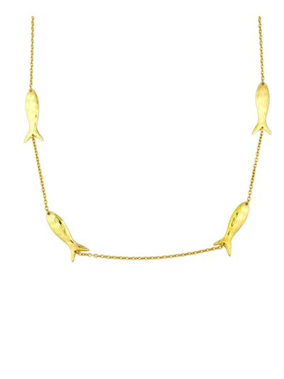 Lange ketting met visjes