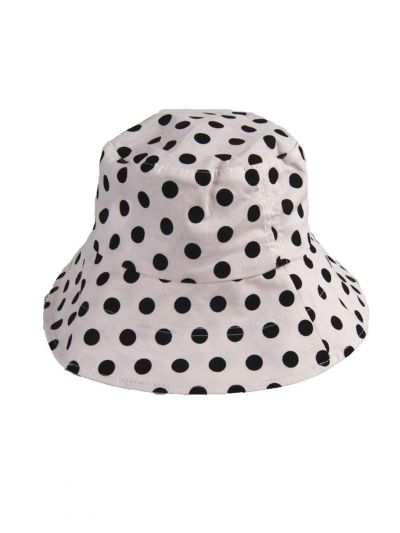 Witte zonnehoed met stippen 