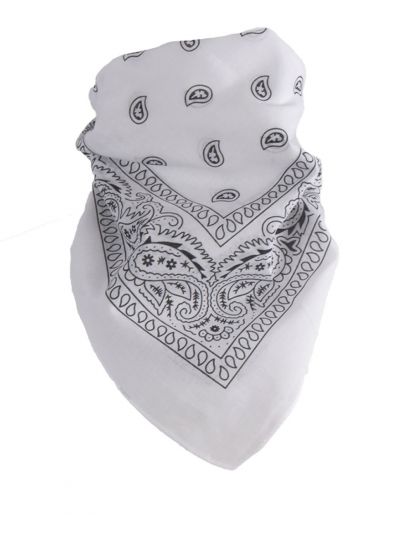 Witte boerenzakdoek / bandana